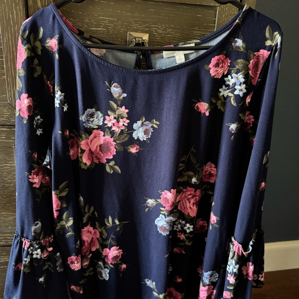 Nine Britton Floral Blouse 3/4 sleeve